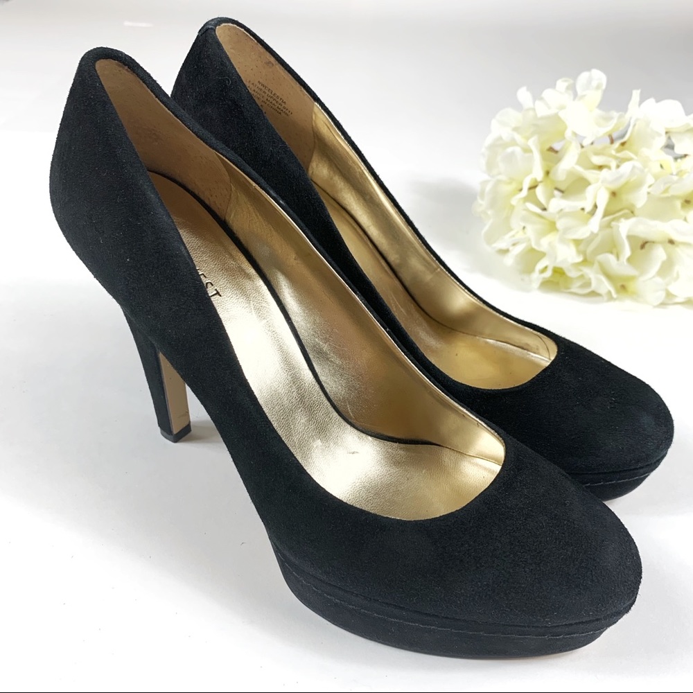 Nine West Celestia Black Suede Pumps - Size 9.5